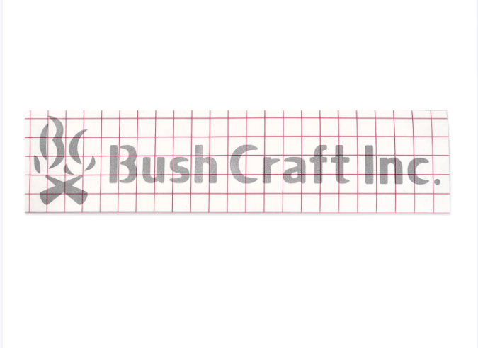 Bush Craft Inc. 品牌切割贴纸 280×60mm（银色）